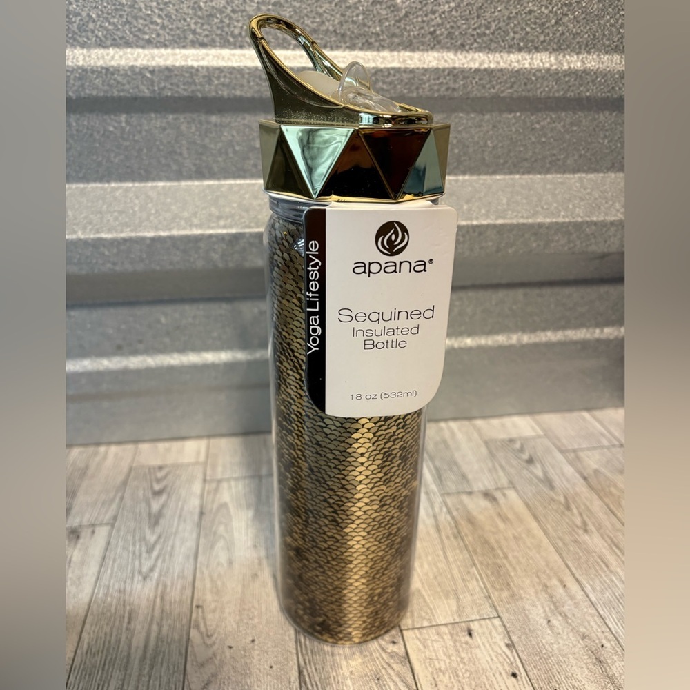 Apana Gold and Black Sequined Bottle